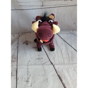 Lion King Broadway Pumba Plush Purple Cream Design Disney 9” Warthog